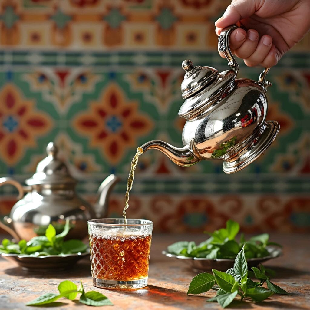 A traditional Moroccan tea is important with any moroccan dishes