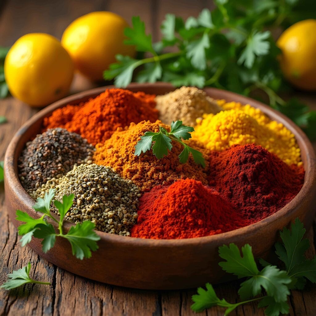 Moroccan cuisine with colorful spice