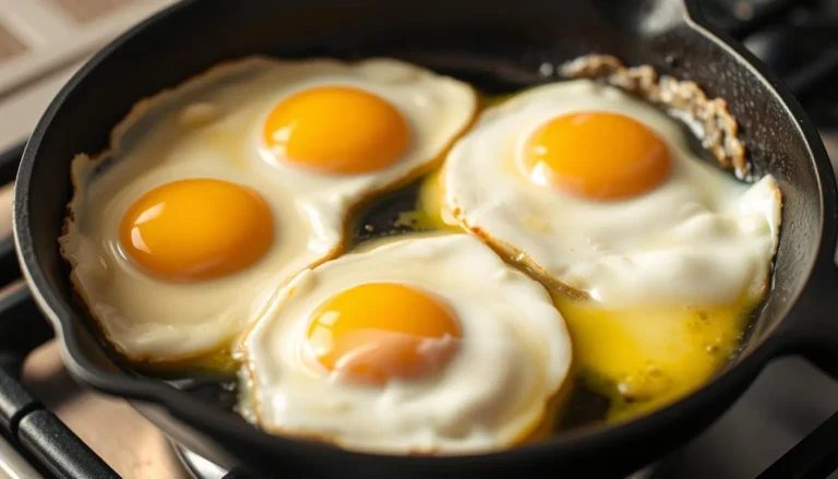 Silky runny yolk from perfectly cooked over easy eggs, demonstrating how to make over easy eggs like a pro