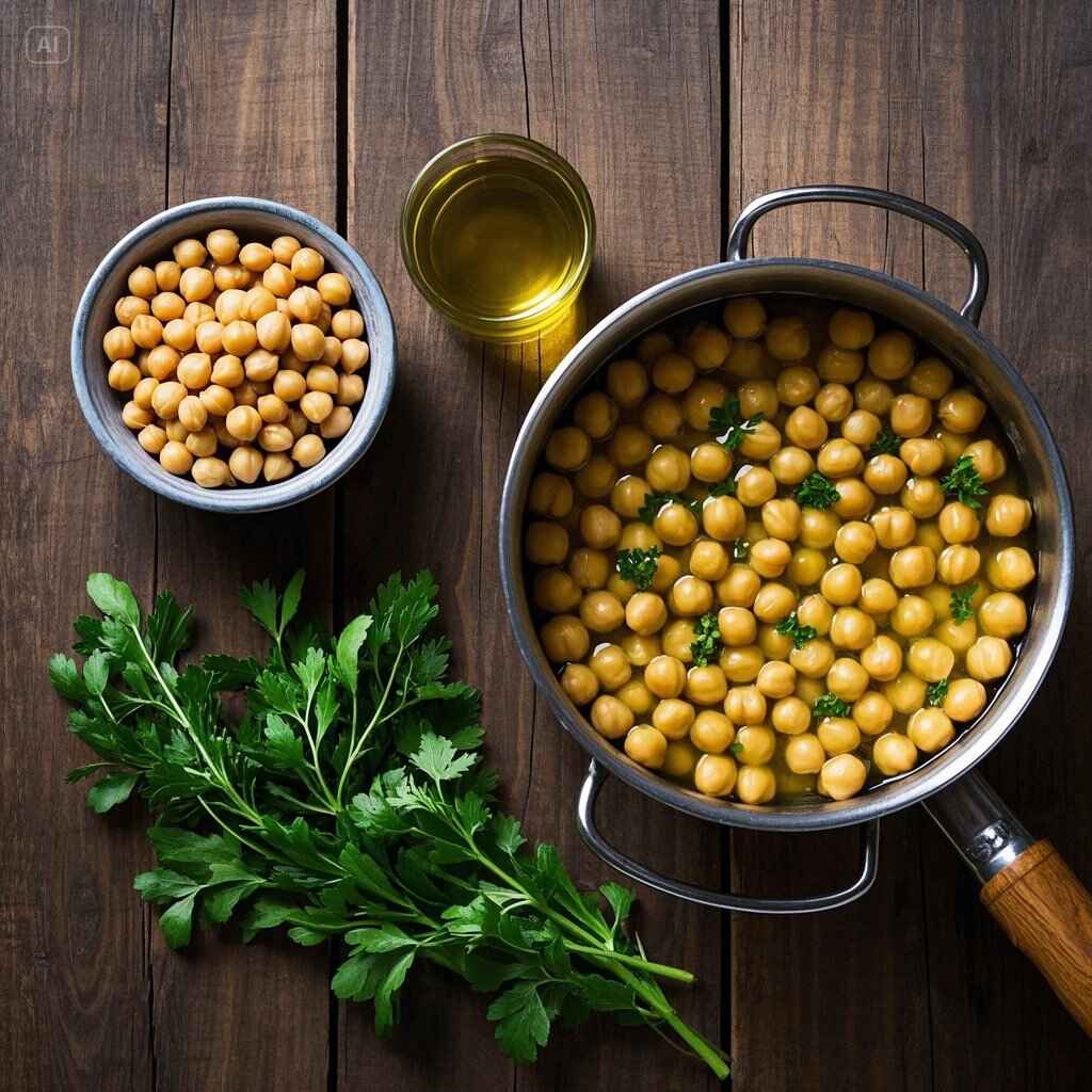 Explore a mouthwatering final dish that showcases how to cook chickpeas to perfection—tender, flavorful, and beautifully plated with herbs and spices.