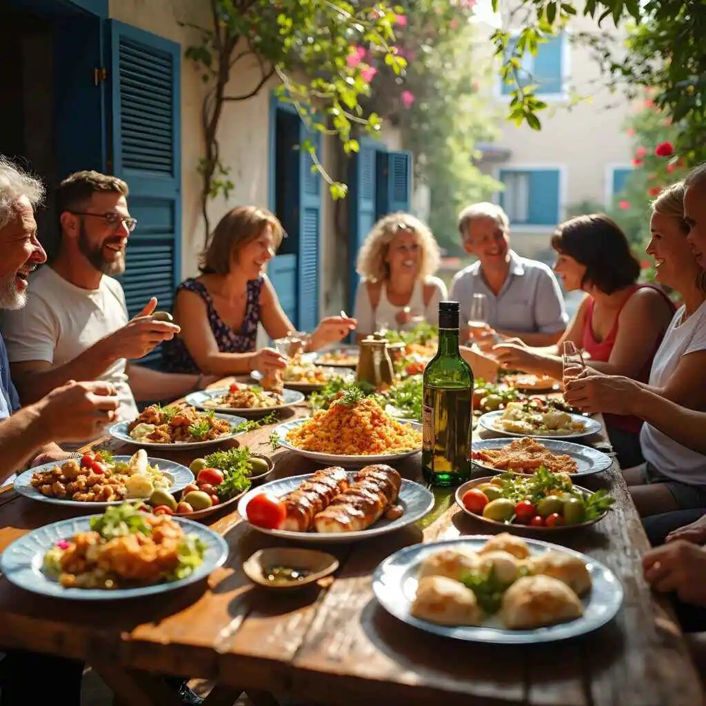 Experience the heart of Greek cuisine with a table full of iconic dishes