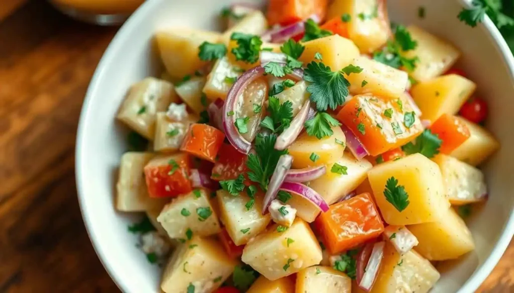 a plate of Italian Potato Salad Recipe