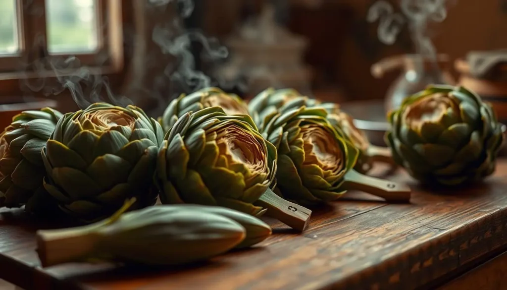 steaming artichokes