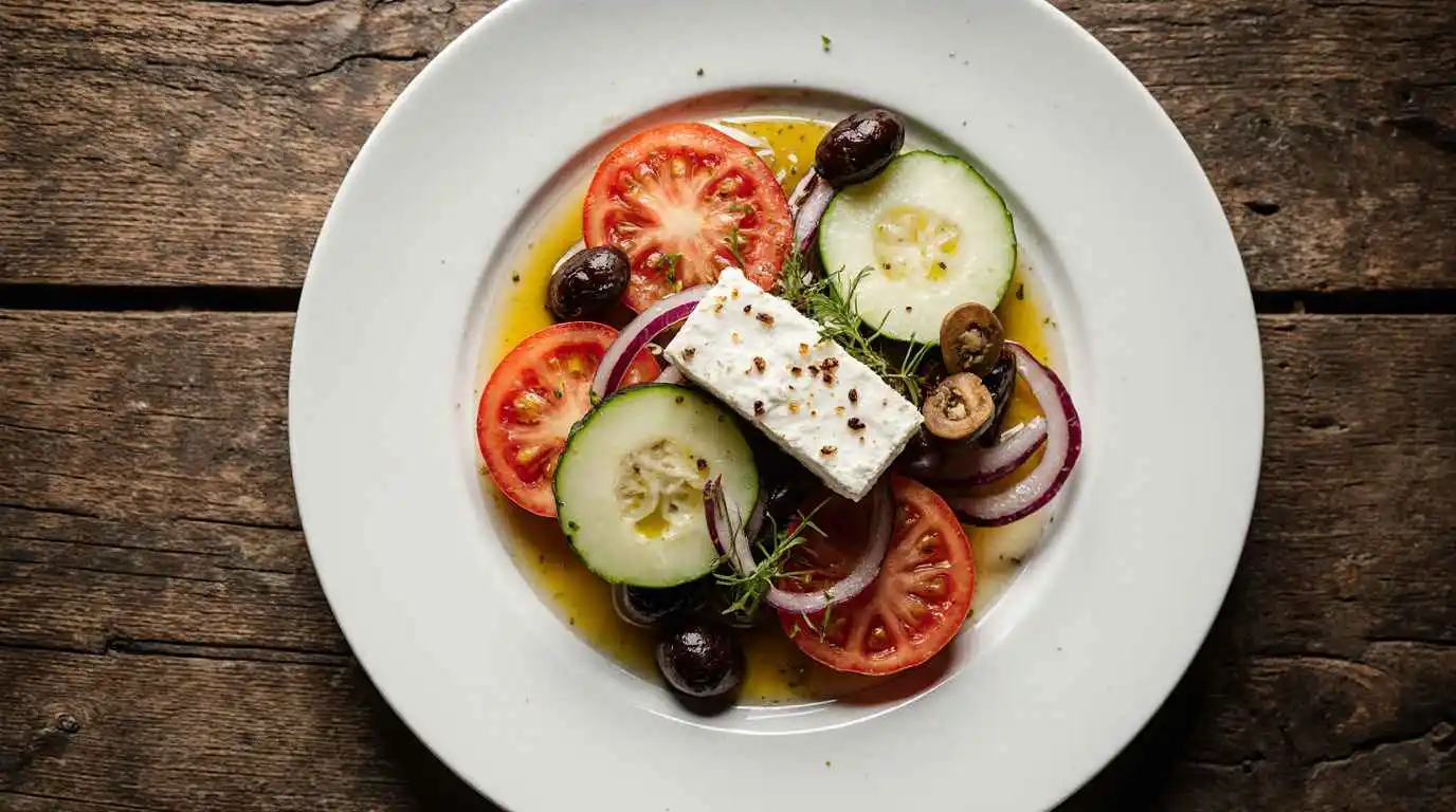 Greek cucumber tomato salad