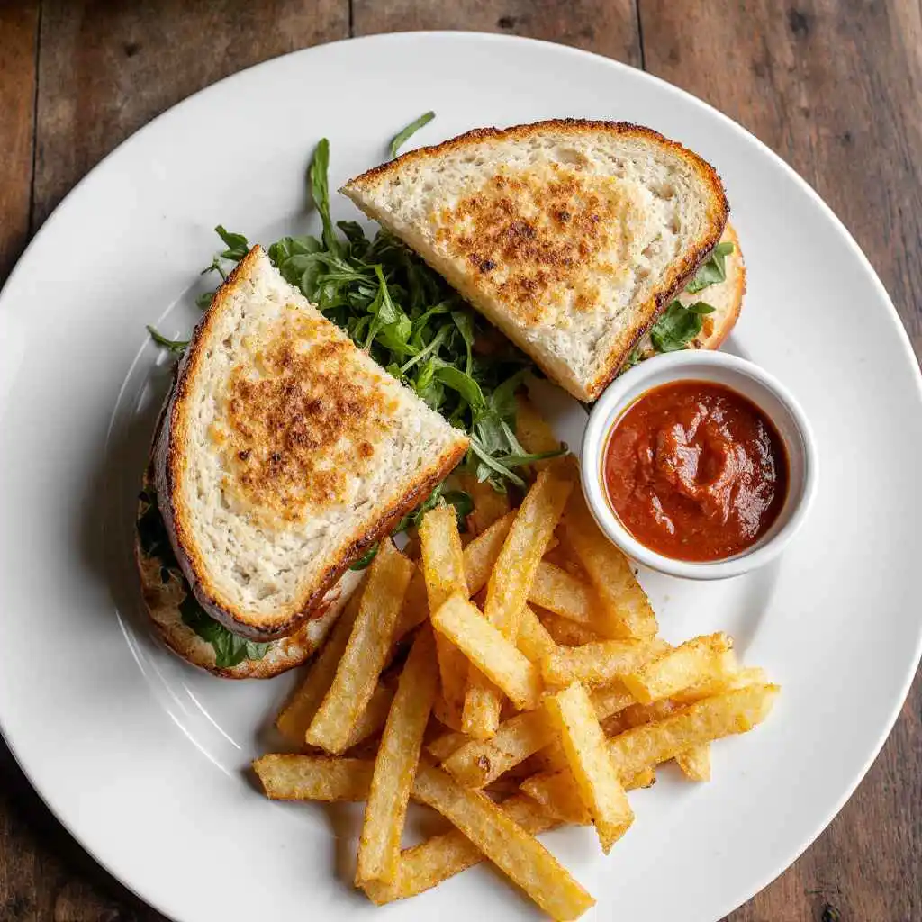 Italian chicken sandwich plate