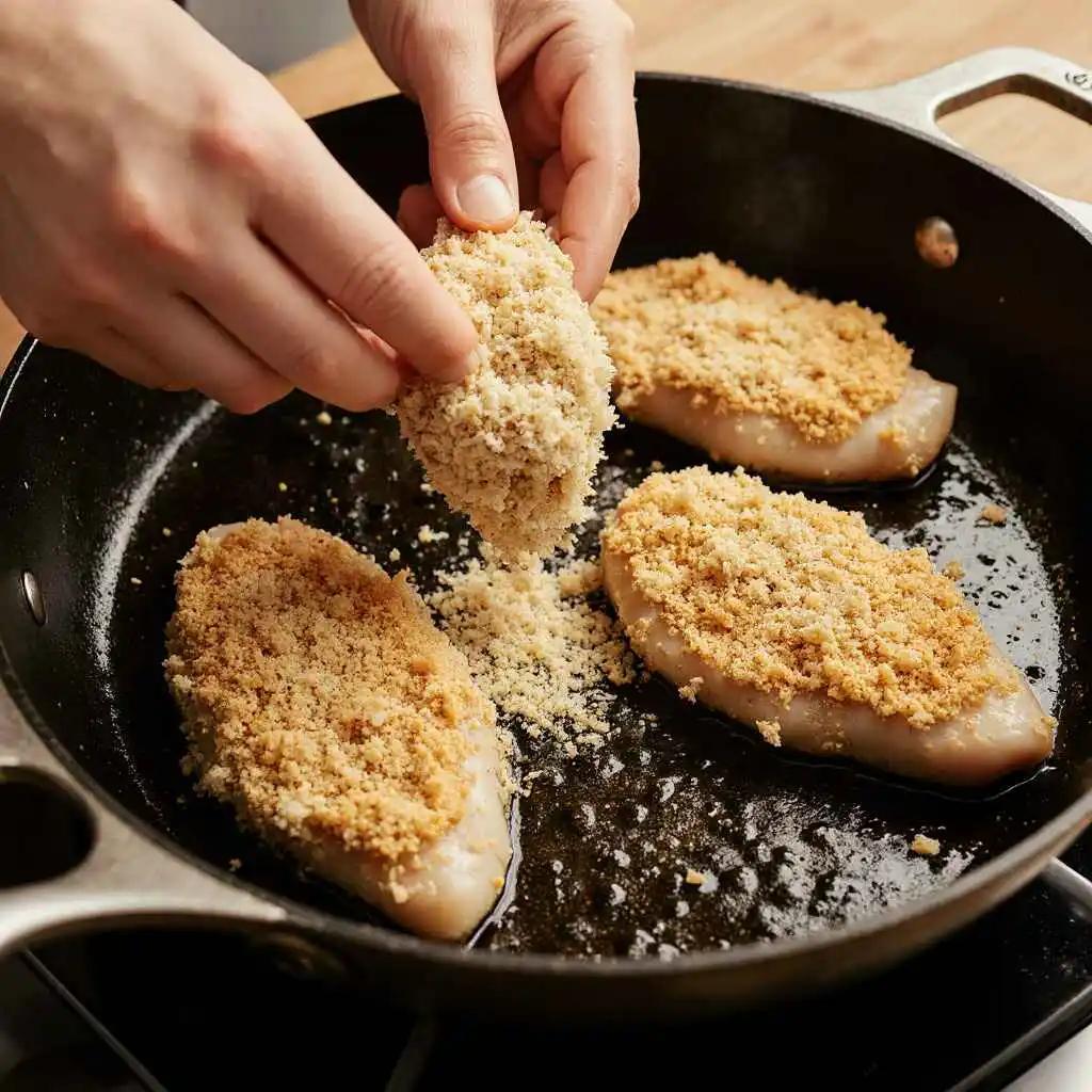Italian chicken sandwich preparation