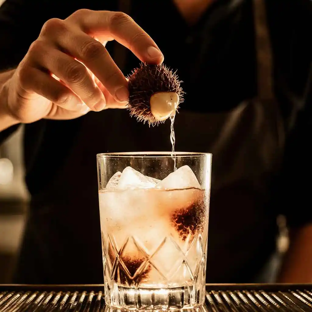 lychee cocktail preparation