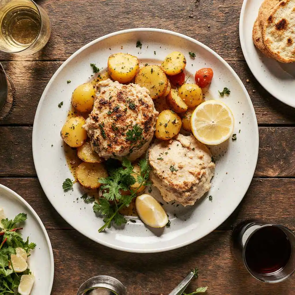 Greek chicken and potatoes