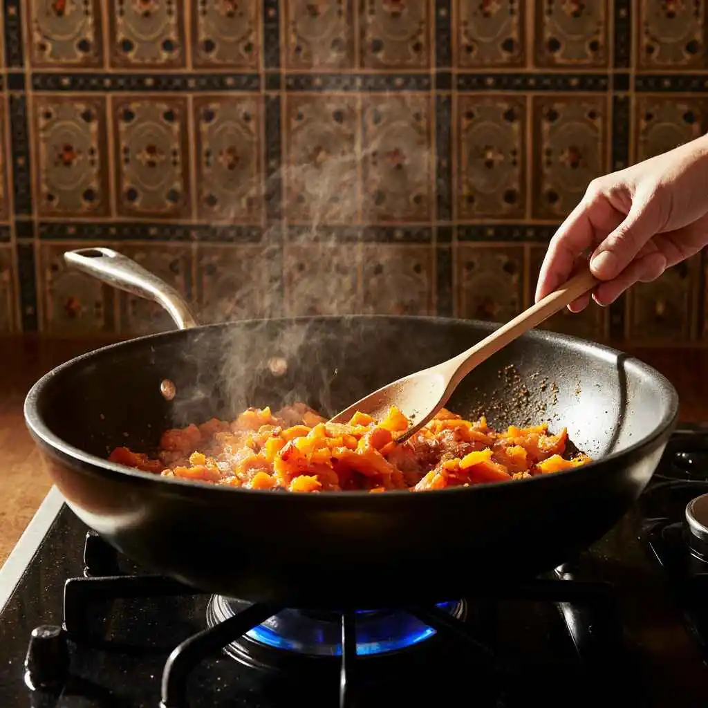 Moroccan Carrot Salad cooking